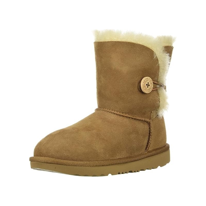 Bottes UGG K Bailey Button II Enfant Mouton Confort Maximum